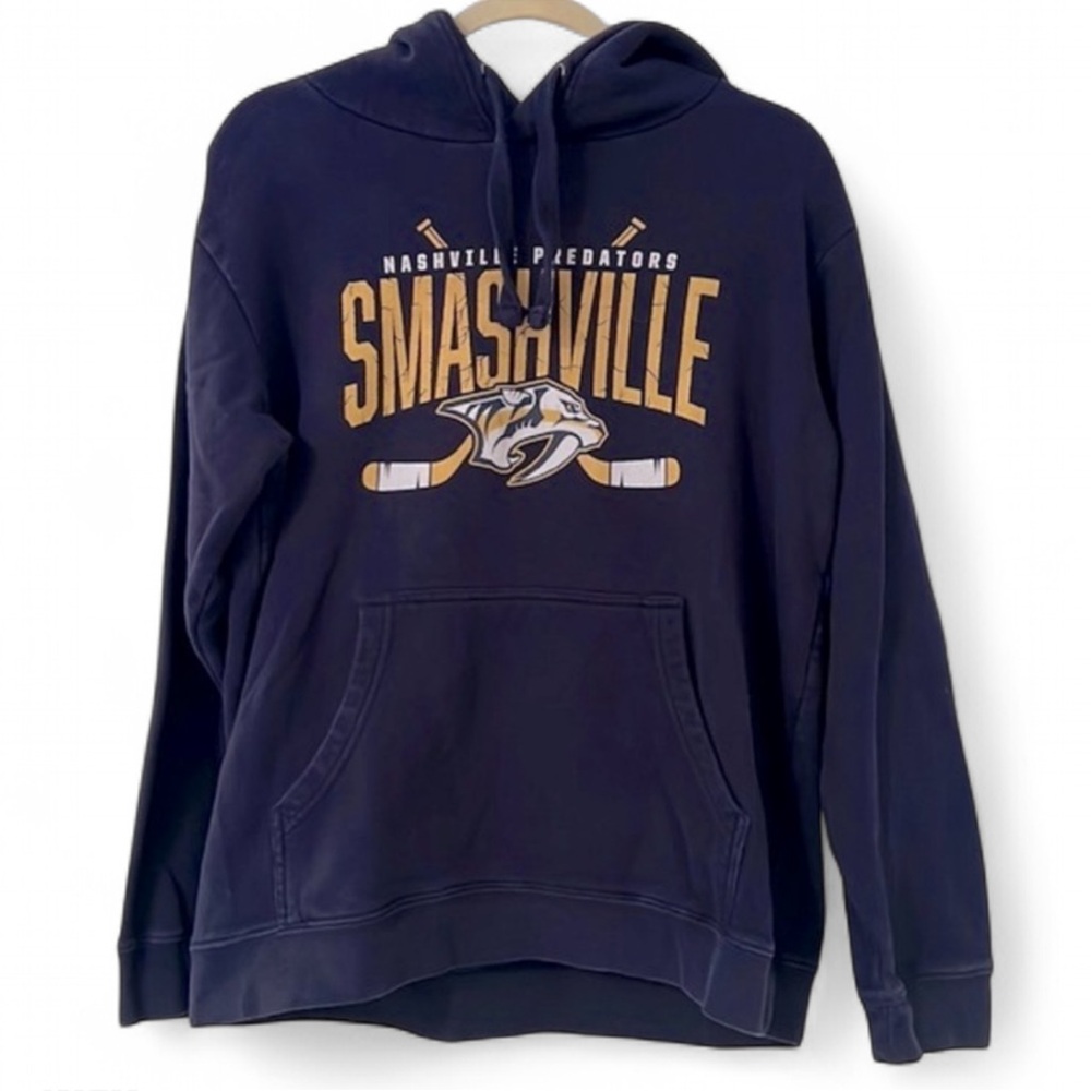 Nashville Predators Smashville NHL Hoodie Navy Blue S - Picture 4 of 9
